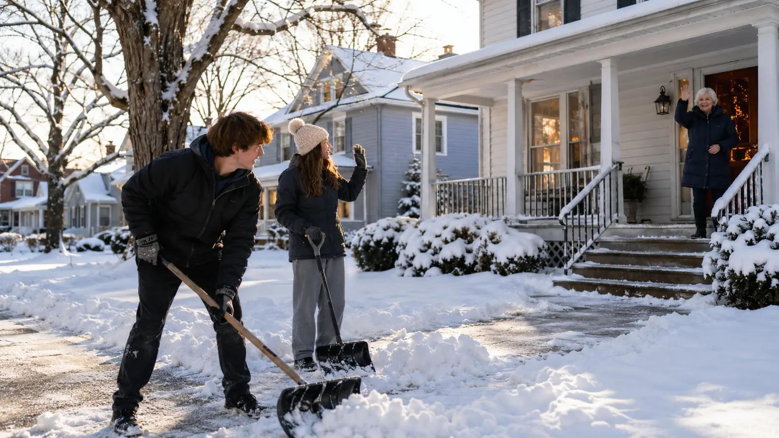 Snow shoveling